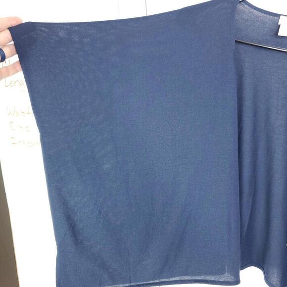 Chicos Top Womens Size M L Shawl Vest Office Stretchy Navy Knit Kimono Soft - Picture 4 of 9